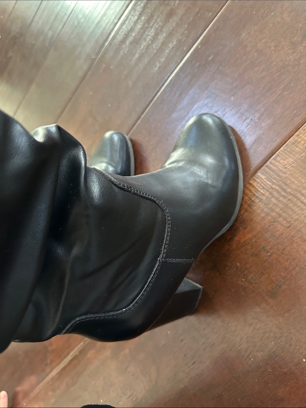 Style & Co. Black Slouch Mid-Calf Block Heel Boots - Picture 2 of 12
